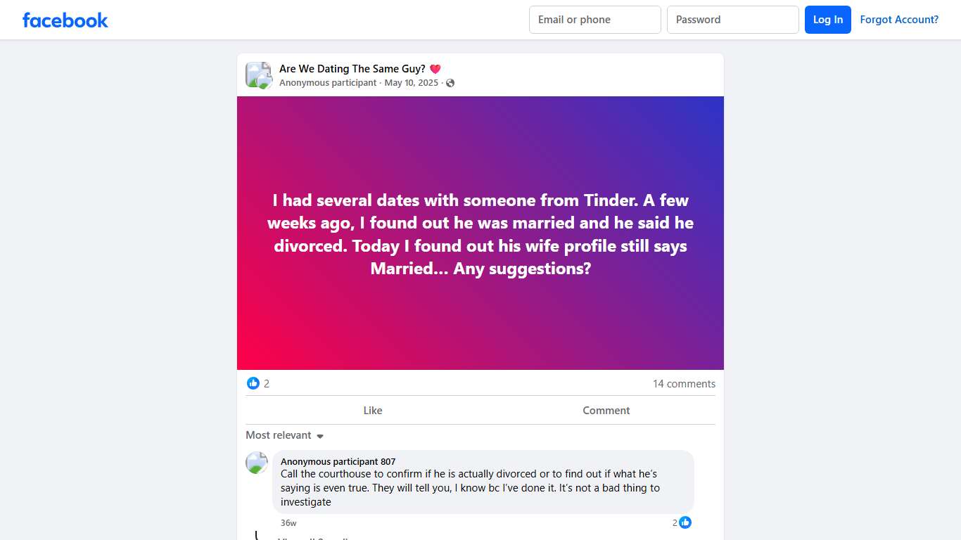 Are We Dating The Same Guy? ❤️ I had several dates with someone from Tinder Facebook