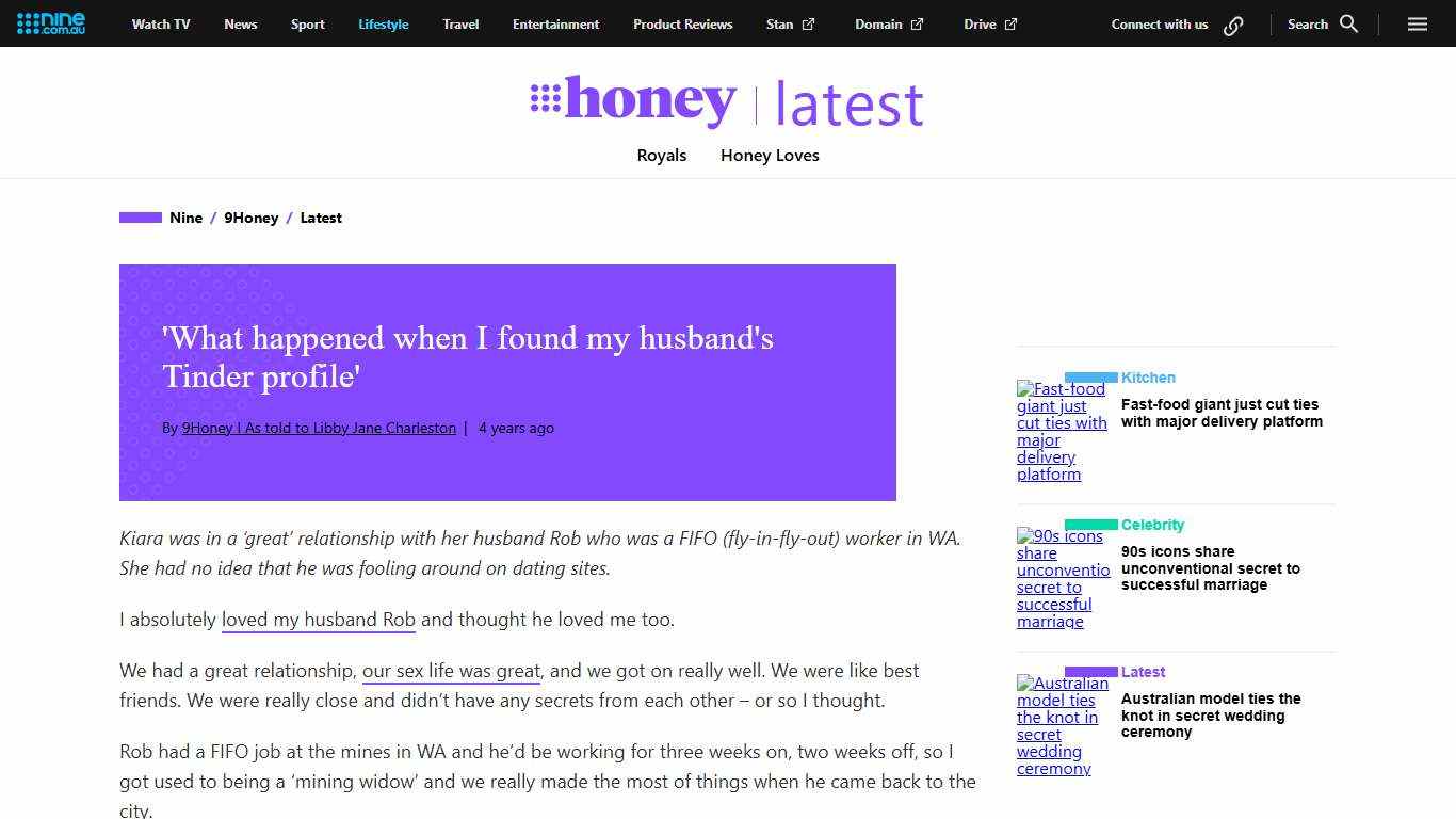 'I found my husband on Tinder' - 9Honey